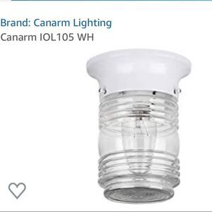 1-Light 6x5 in. Outdoor Patio Lighting White